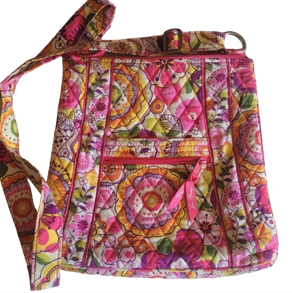 Vera Bradley Handbags - Vera Bradley Medium Size Pink Floral Crossbody
